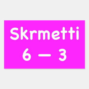 Skrmetti 6-3 rechteckiger aufkleber