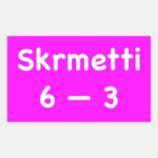 Skrmetti 6-3 rechteckiger aufkleber (Vorderseite)