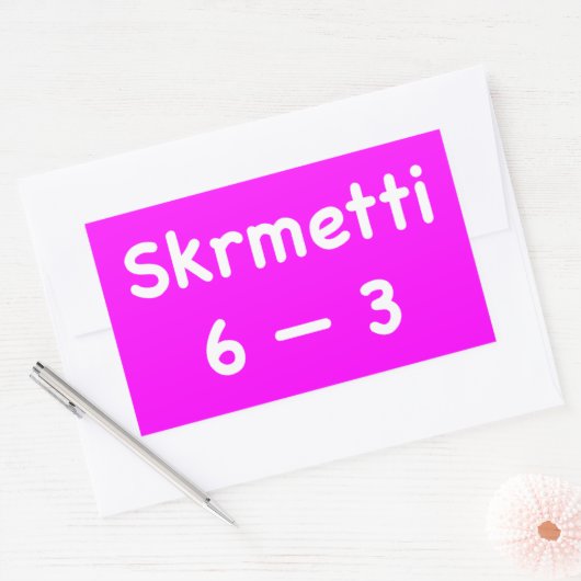 Skrmetti 6-3 rechteckiger aufkleber (Umschlag)