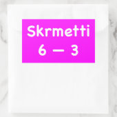 Skrmetti 6-3 rechteckiger aufkleber (Tasche)