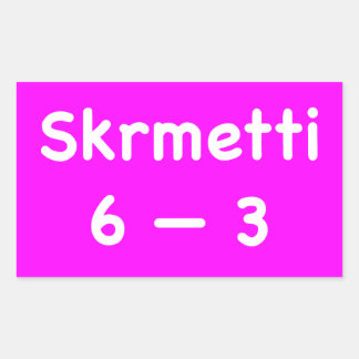 Skrmetti 6-3 rechteckiger aufkleber