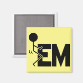 Skru-em Strichmännchen #USAPatriotGraphics © Magnet (Vorderseite/Rückseite)