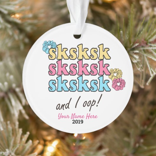 sksksk und ich Oop Personalisiert Girl Style Gesch Ornament (Baum)