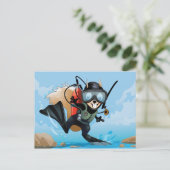 Skubadierfalke auf der Ansichtskarte Postkarte (Stehend Vorderseite)