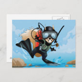 Skubadierfalke auf der Ansichtskarte Postkarte (Vorne/Hinten)