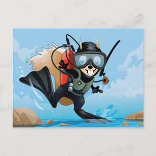 Skubadierfalke auf der Ansichtskarte Postkarte