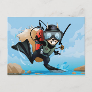 Skubadierfalke auf der Ansichtskarte Postkarte