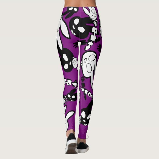 SKULETONS B&W BUNNY LEGGINGS (Rückseite)