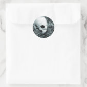 Skull 1 runder aufkleber (Tasche)
