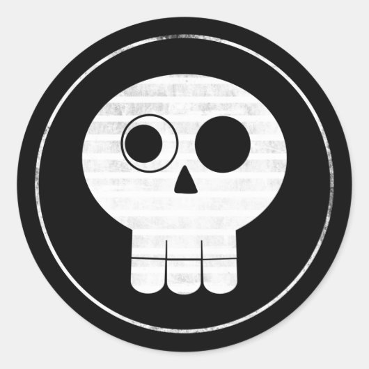 Skull-2-Aufkleber Runder Aufkleber (Vorderseite)
