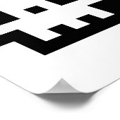 Skull 8-Bit Pixel Art Poster (Ecke)