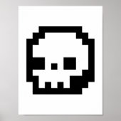 Skull 8-Bit Pixel Art Poster (Vorne)