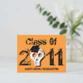 Skull-Abschluss-Klasse 2011 Einladung 1 (Stehend Vorderseite)