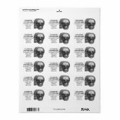 Skull-Adressetikett Adressaufkleber (Vorne)