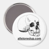 Skull allstonedup magnet (Vorderseite/Rückseite)