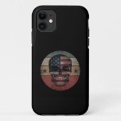 SKULL-AMERIKANISCHE FLAGPATRIOTISCHE GESCHENKE Case-Mate iPhone HÜLLE (Rückseite)