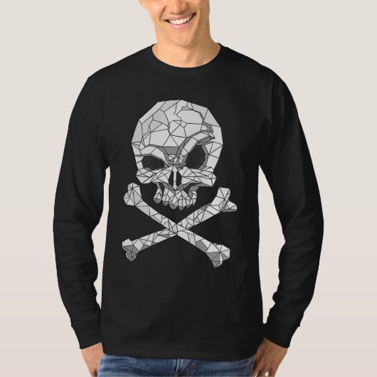 Skull And Bones Geometric Bizarre Dark T-Shirt (Vorderseite)
