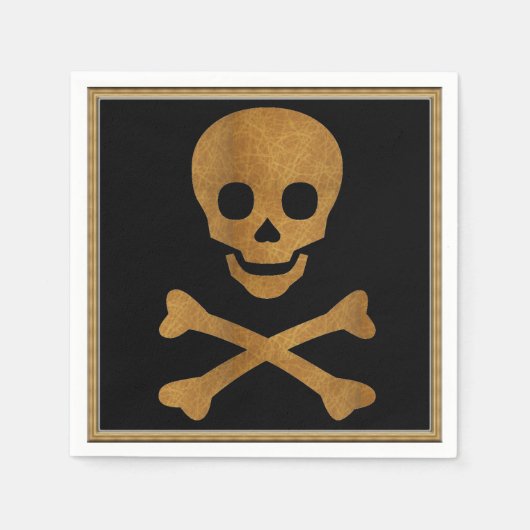 Skull and Bones Paper Napkin Serviette (Vorderseite)