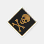 Skull and Bones Paper Napkin Serviette (Ecke)