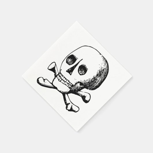Skull and Bones Paper Napkins Serviette (Ecke)
