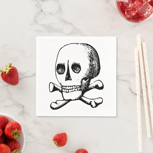 Skull and Bones Paper Napkins Serviette