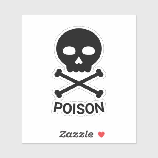 Skull and Bones With Text Aufkleber (Blatt)