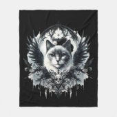 Skull and Cat Fleecedecke (Vorderseite)