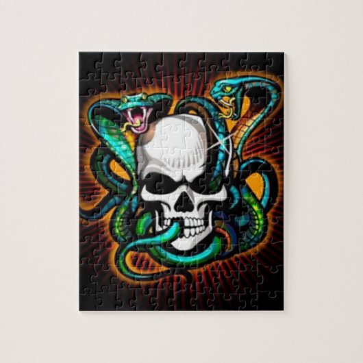 Skull and Cobras Puzzle mit Geschenkboxen (Vertikal)