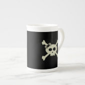 Skull and Crossbones Girl Pirate Bone China Tasse (Vorderseite Rechts)