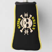 Skull and Crossbones Golf Head Cover (Putter) Headcover (Rotieren 90)