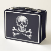 Skull and Crossbones Metall Brotdose (Rückseite)