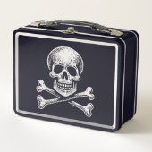 Skull and Crossbones Metall Brotdose (Vorderseite)