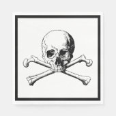 Skull and Crossbones Pirate Luncheon Paper Napkin Serviette (Vorderseite)