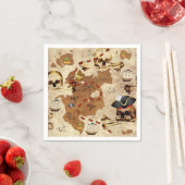 Skull and Crossbones Pirate Schatzkarte Serviette (Beispiel)