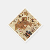 Skull and Crossbones Pirate Schatzkarte Serviette (Ecke)