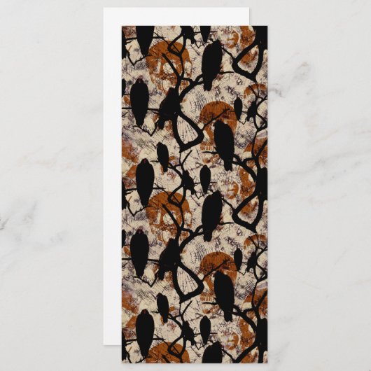 Skull and crow crew Halloween Print Einladung (Vorne/Hinten)