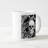 Skull and Crows Halloween Jumbo-Tasse (Vorderseite Rechts)