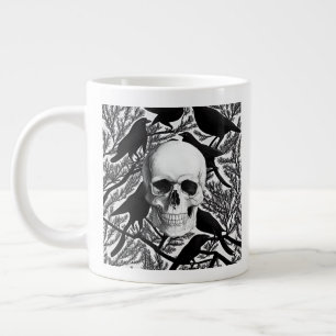 Skull and Crows Halloween Jumbo-Tasse