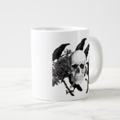 Skull and Crows Halloween Jumbo-Tasse (Vorderseite Rechts)