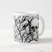 Skull and Crows Halloween Jumbo-Tasse (Vorderseite Rechts)