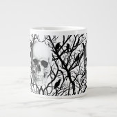 Skull and Crows Halloween Jumbo-Tasse (Vorderseite)