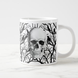 Skull and Crows Halloween Jumbo-Tasse