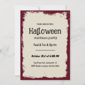 Skull and Ghost Mystic Halloween-Party Einladung (Rückseite)