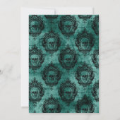 Skull and Lace Gothic Wedding Einladung (Rückseite)