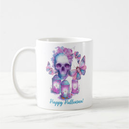 Skull and Moths Halloween Kaffeetasse
