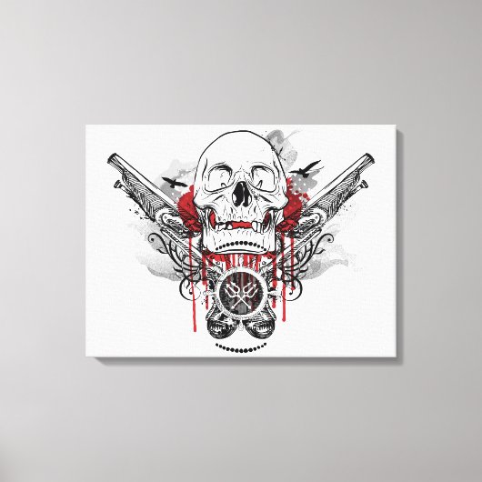 Skull and Pirate Pistols Vector Graphic Leinwanddruck (Vorderseite)