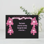 Skull and Rose Banner Gotische Hochzeitseinladunge Einladung (Stehend Vorderseite)