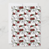 Skull and Rose Gothic Halloween Einladung        (Rückseite)