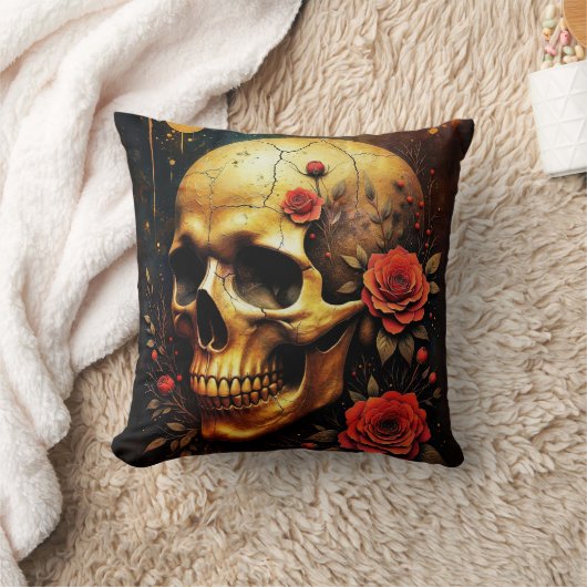 Skull and Roses Kissen (Decke)
