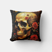 Skull and Roses Kissen (Vorderseite)